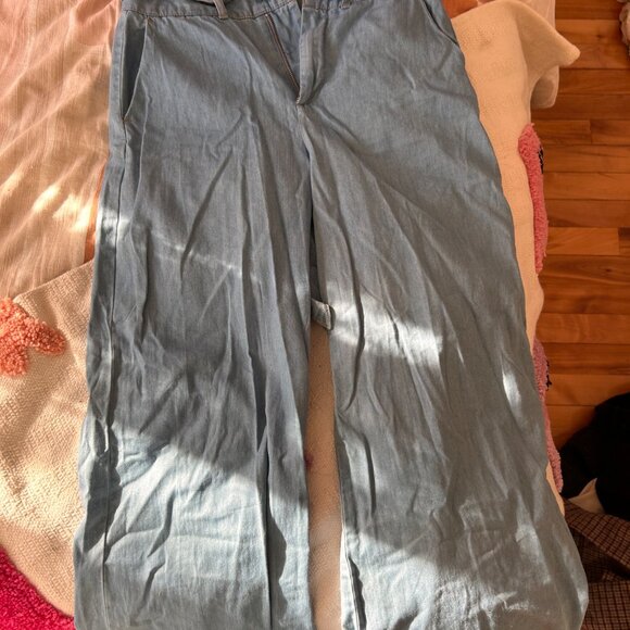 Pantalon en chambray bleu / Blue chambray pants - Picture 3 of 3